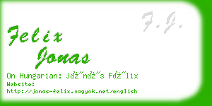 felix jonas business card